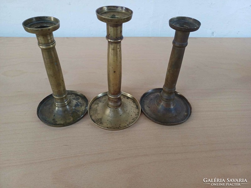 Copper Biedermeier candle holder 3 pcs