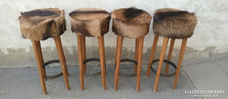 Brutalista vintage szőr- kovácsoltvas szék ALKUDHATÓ Art and Craft design
