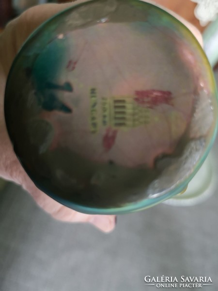 Zsolnay eosin vintage glass, vase