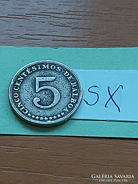 Panama 5 centesimo 1970 copper-nickel sx