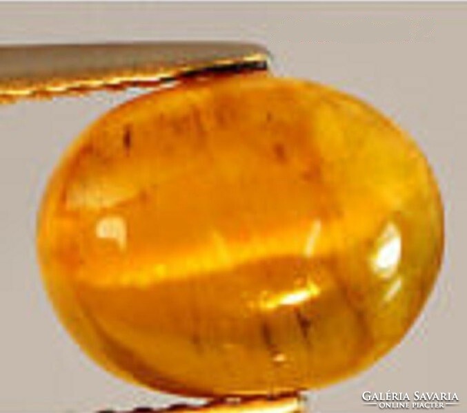 Real, 100% natural honey-green cat's eye apatite gemstone 2.59ct