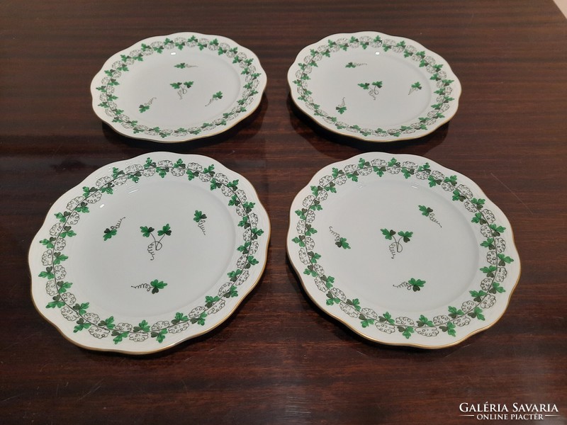 Herend parsley, porcelain cake plate with parsley pattern