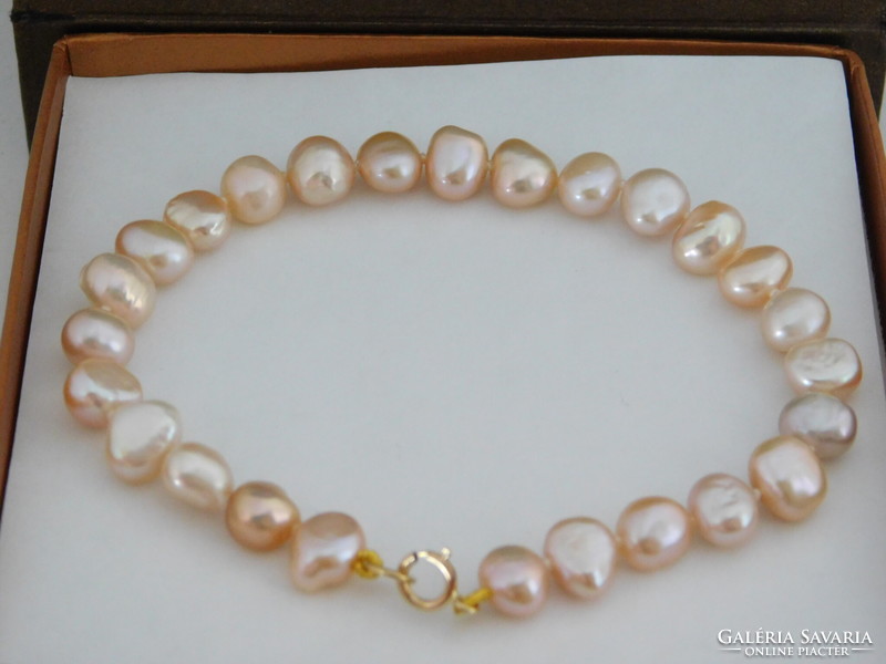 Baroque pearl bracelet 14k gold