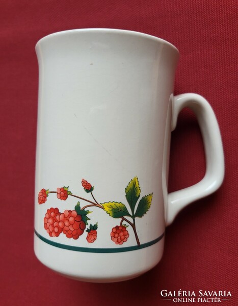 Rosenberger domestic German porcelain cup mug with raspberry fruit pattern