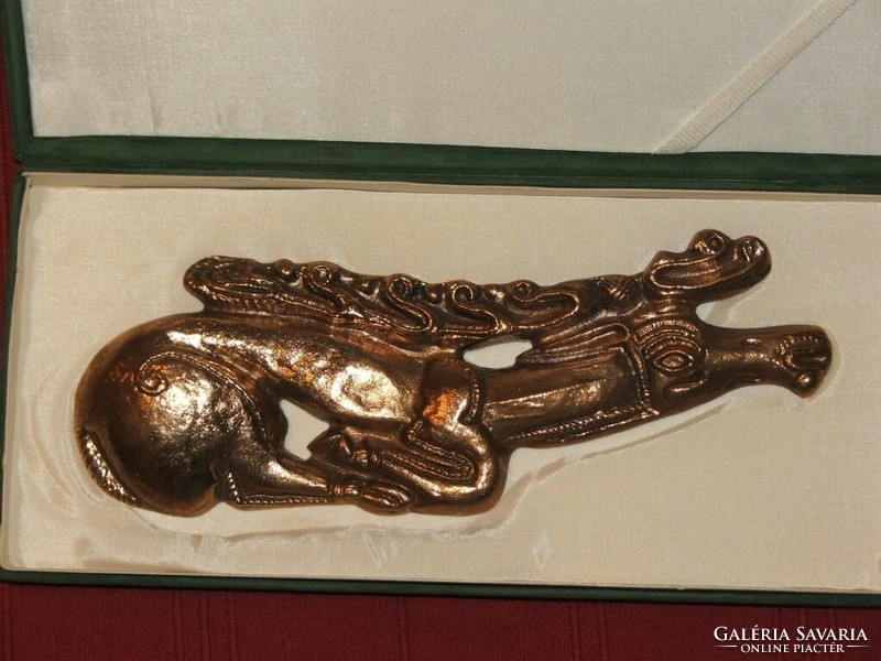 Scythian golden deer bronze replica - Tapiószentmárton - in a box