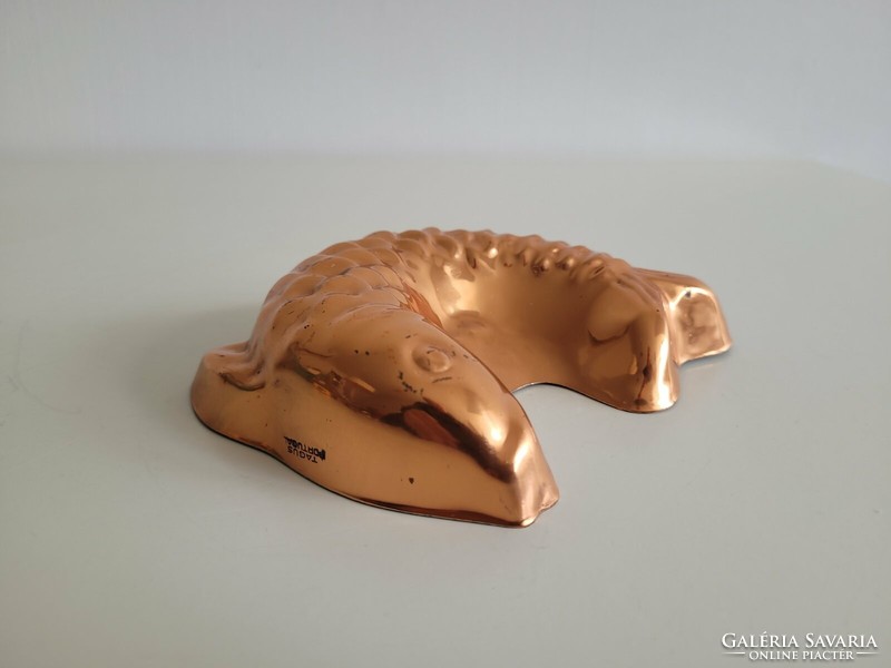Copper plate baking dish fish pâté mold hanging fish-shaped kitchen tool wall decoration