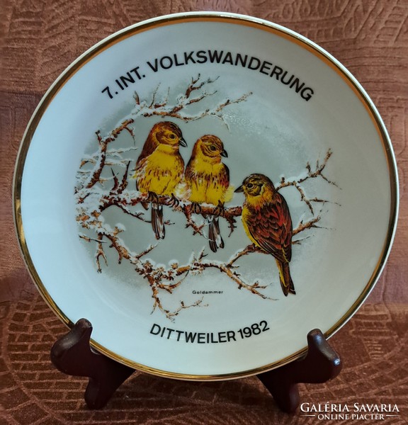 Bird porcelain memorial plate 2 (l4559)