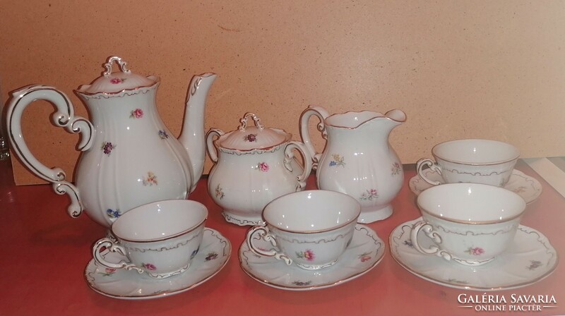 Zsolnay baroque coffee set with 4 cups