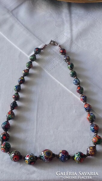 Antique Murano glass pearl necklaces threaded through with original switch, flawless!