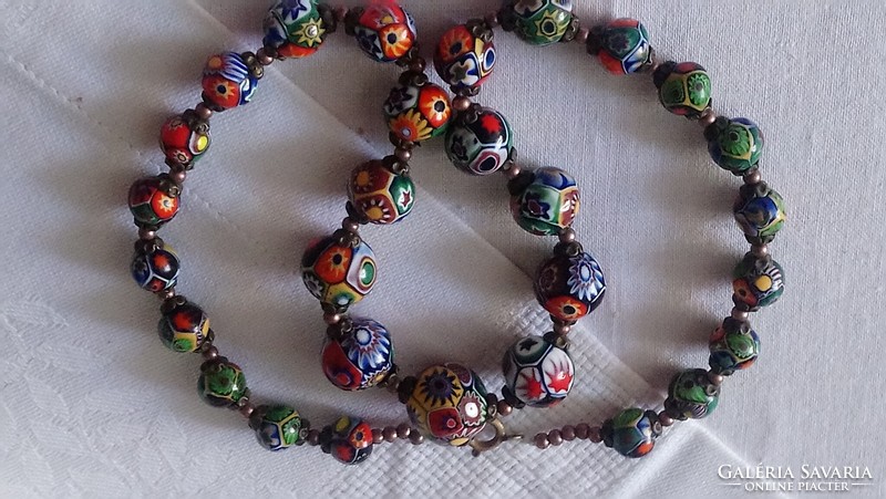 Antique Murano glass pearl necklaces threaded through with original switch, flawless!