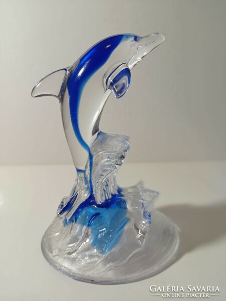 Murano glass dolphin sculpture, paperweight