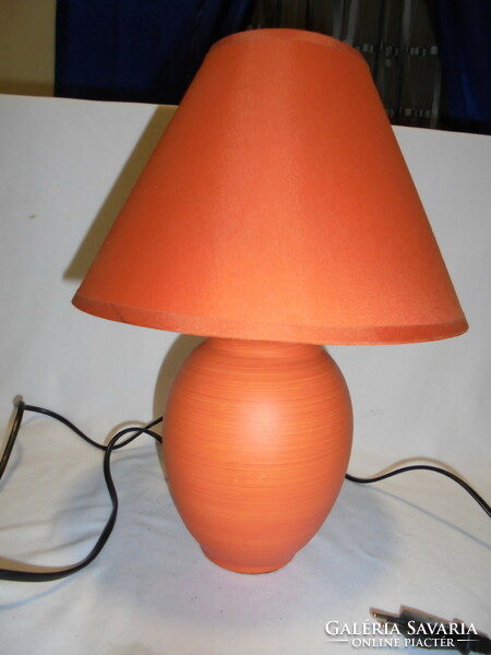 Vintage massive orange table lamp, bedside lamp - like new