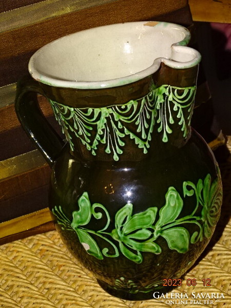 Glazed ceramic wine jug (KIncses Hómezővásárhely?)