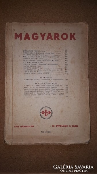 1948 / BSZÉIÉMI Magyarok / IV. 3.