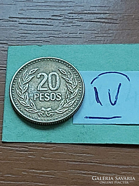 Colombia colombia 20 pesos 1991 aluminum bronze iv