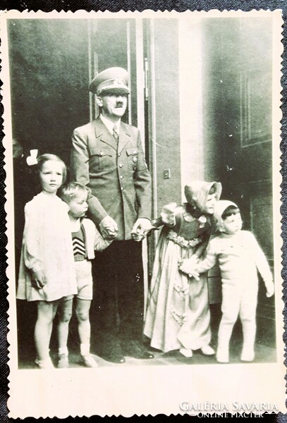 Product filled with water approx. 1939 Adolf hitler führer German empire dictator with children Pecs