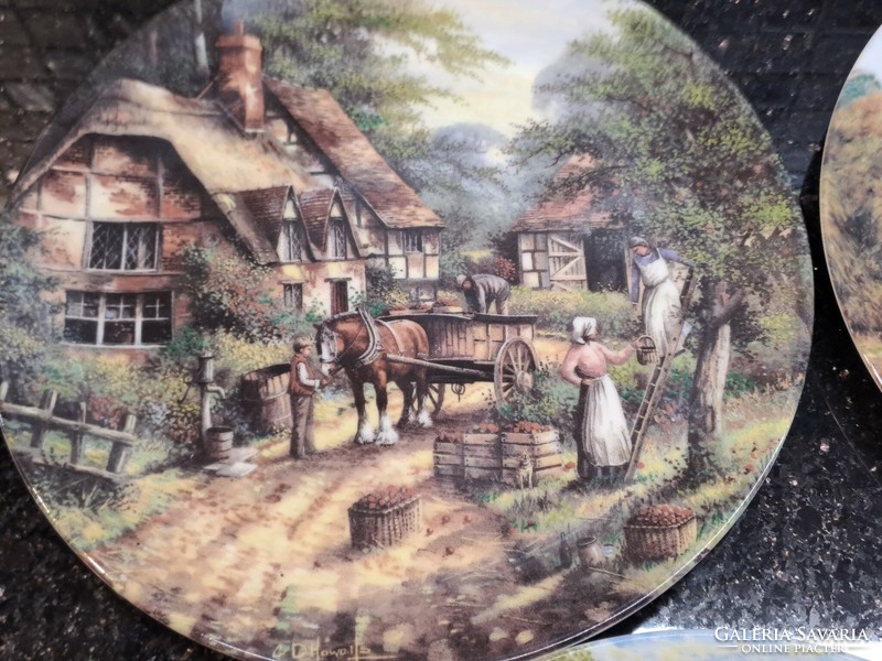 Wedgwood vintage country english bone china dinner plates country cottages