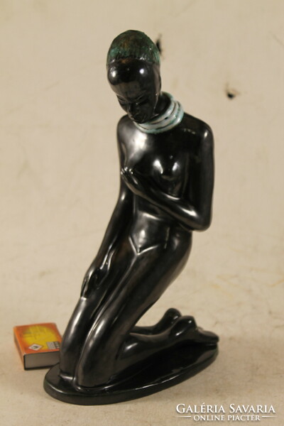 Art deco glazed ceramic negro akt 351