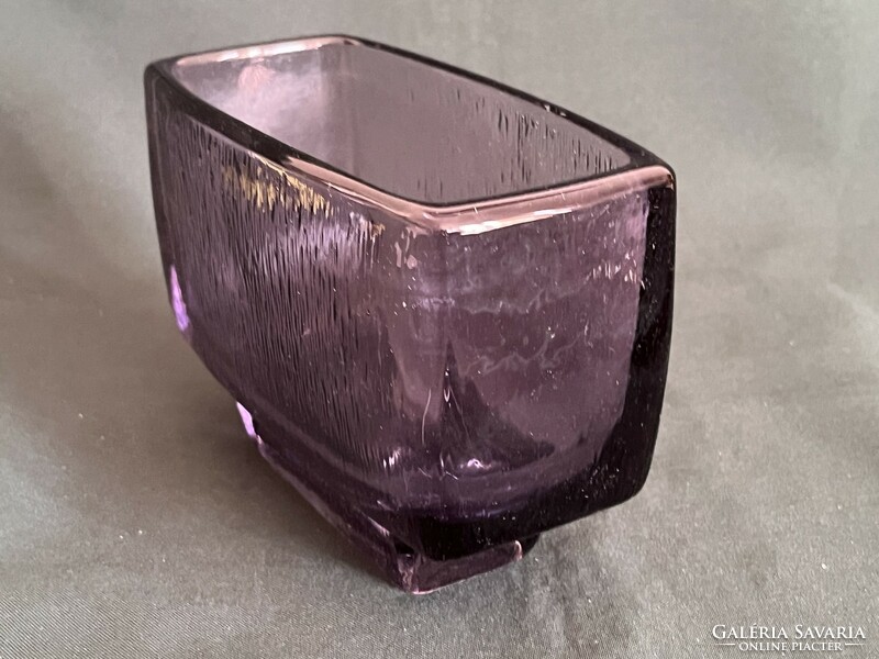 František vízner purple glass vase sklo union rudolfova glass factory (u0027)