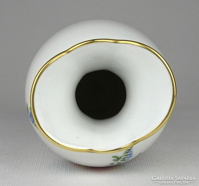1Q714 Herend porcelain vase with bouquet de saxe pattern 19 cm
