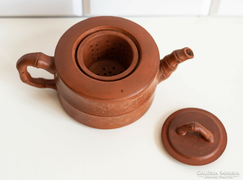 Far Eastern ceramic tea set - Chinese iron porcelain-effect tools for tea ceremonies
