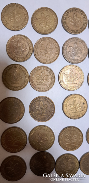 1949-1995 vegyes évszámok 30 darab  Németország 10 Pfennig (T-25)