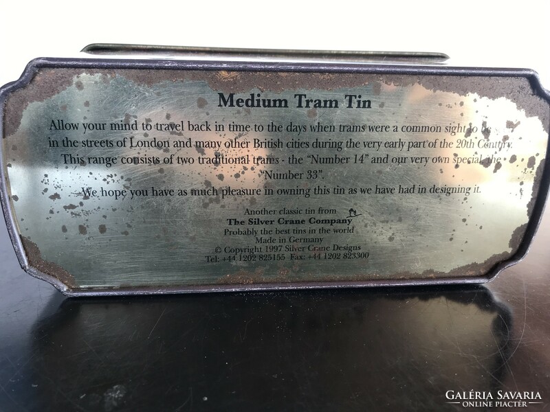 Metal candy box, tram, inscription on the bottom (60)