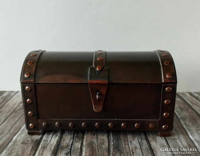 Copper craftsman treasure chest, jewelry box