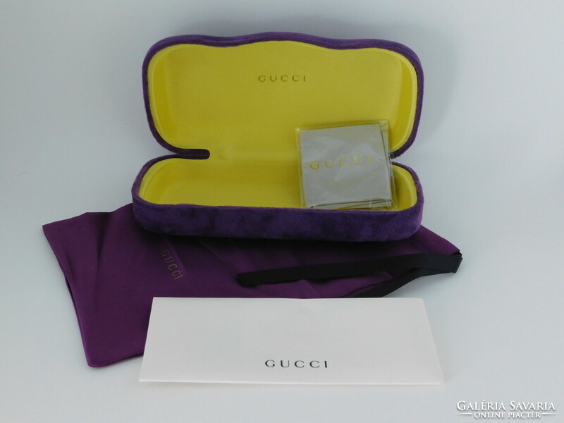 Gucci sunglasses/glasses velvet hard case - cloth, material case, papers