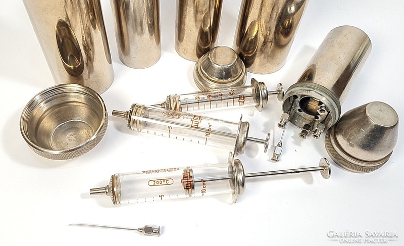 Sale!!! :) Vintage medical devices / glass syringes / sterilization boxes
