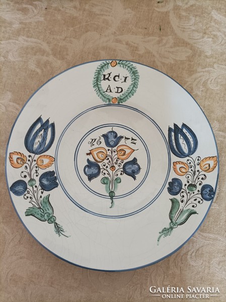 Pair of large ceramic wall plates