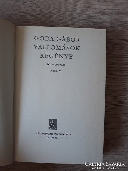 Gábor Goda - a novel of confessions