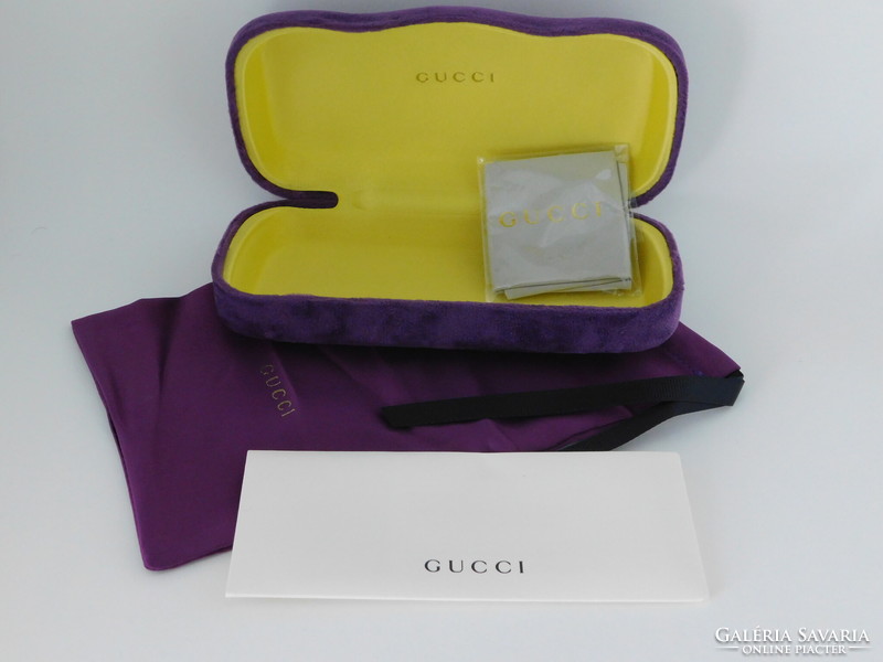 Gucci sunglasses/glasses velvet hard case - cloth, material case, papers