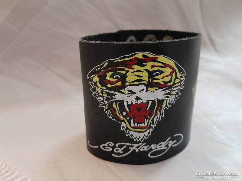 Ed Hardy retro bőr karkötő