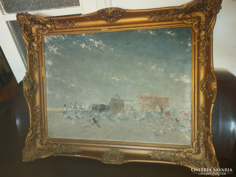 Csillag József festmény, olaj, vászon, 60x80 cm+ keret