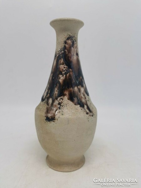 Retro vase by éva Bod, Hungarian applied art ceramics, 20 cm