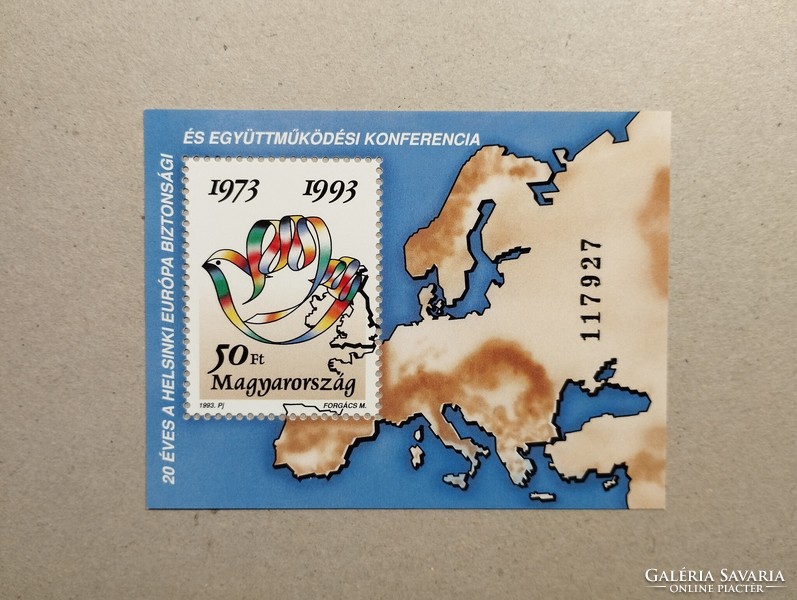 Magyarország-20 éves a Helsinki Europai Biztonsági és Együttműködési Konf. blokk 1993