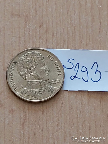 Chile 10 pesos 1995 nickel brass bernardo o'higgins s293