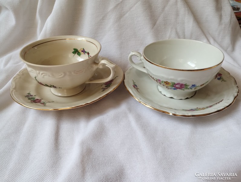 Vintage porcelain cups and saucers (two)