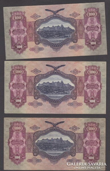 Kisebb 100 Pengő gyűjtemény (1930) (6 db) (3 db csillagos)