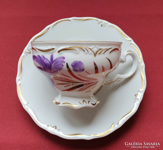 Weimar német porcelán kávés teás szett csésze csészealj tányér