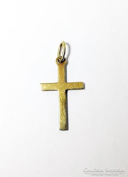 Yellow gold cross pendant (zal-au124223)