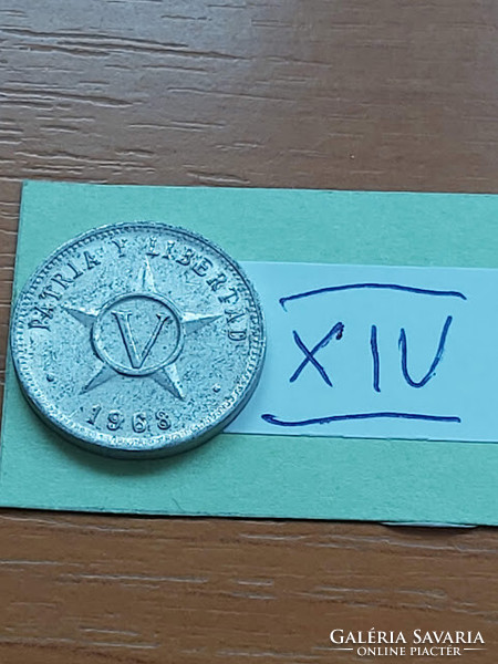 Cuba 5 centavos 1968 alu. xiv