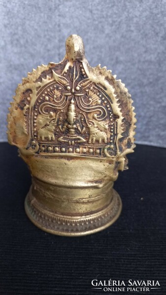 Vintage solid brass oil lamp / candle holder