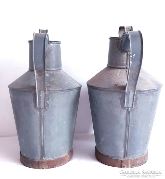 Old tin water jug 6 liters in 2 pairs