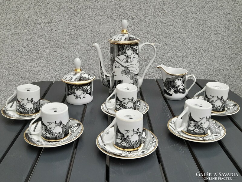 Saxon endre hólloháza porcelain coffee set in store condition