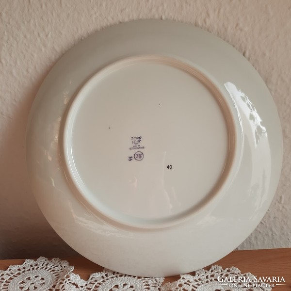 Epiag Czechoslovak porcelain plate / decorative plate, with very nice scene decor., New.
