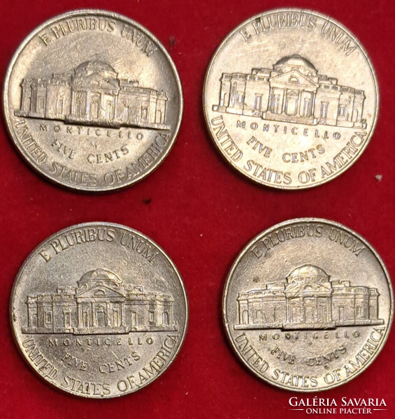 4 darab  USA 5 Cent (T-32)
