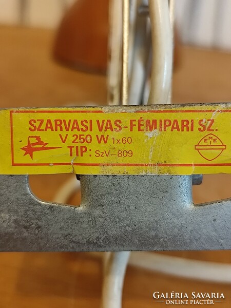Szarvasi iron-metal industry cooperative scissor lamp.