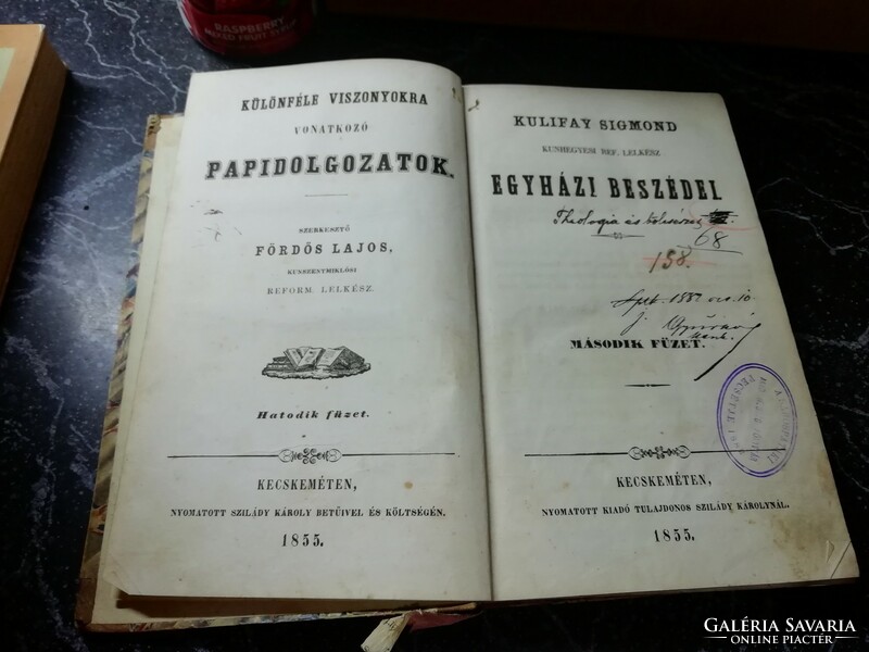 Kulifay sigmond church sermons 1855 is in the condition shown in the pictures